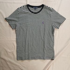 Ralph Lauren Women's Classic Black & White Striped T-Shirt L